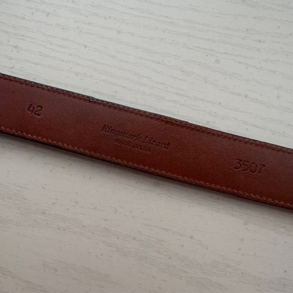 TORINO Genuine Ringmark Lizard Belt - Picture 6 of 6